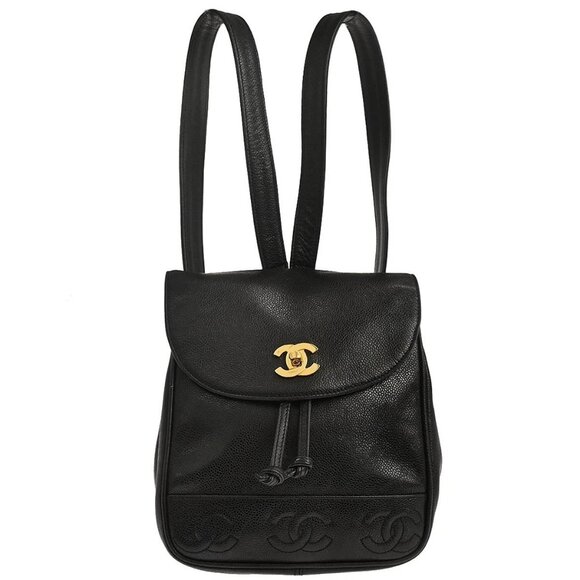 Chanel Black Calfskin Triple CC Backpack 126490 main image 4